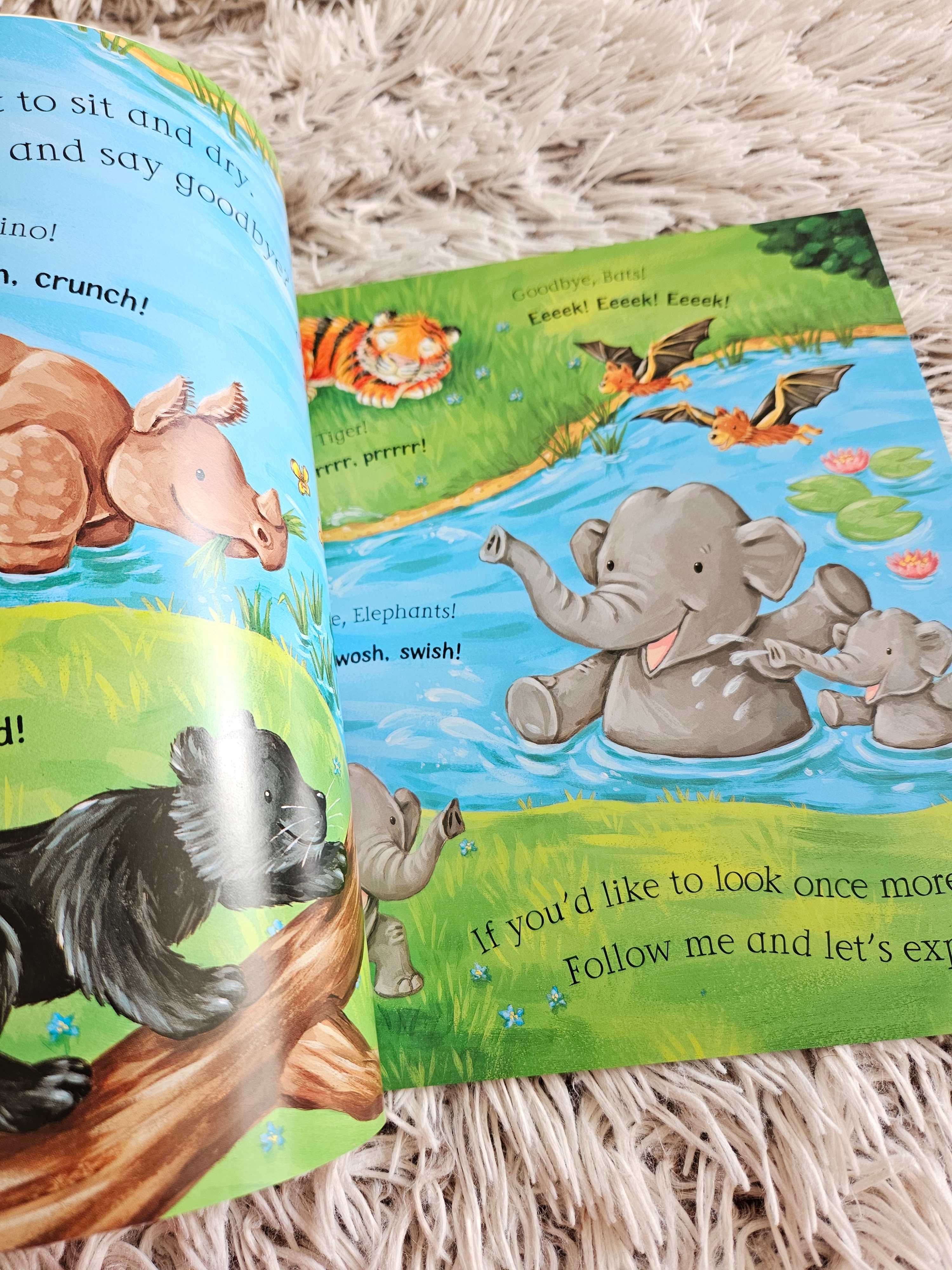 Дитяча книга англійською say hello to the jungle animals