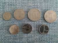 Belgia zestaw 7 monet. Każda inna