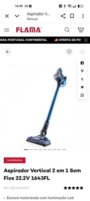 Aspirador vertical Flama