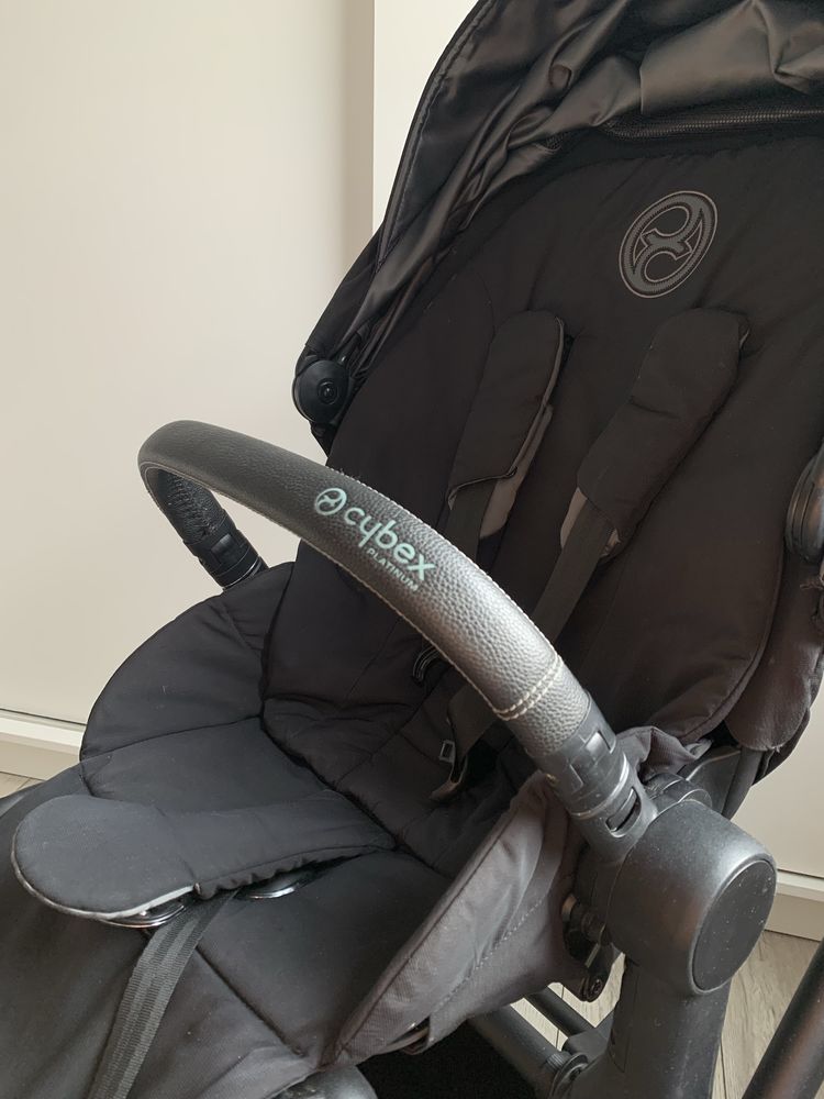 Cybex Priam 4.0 2w1 gondola spacerówka deep black czarny gratis folia