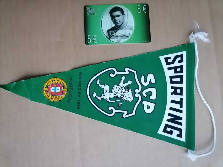 SPORTING Galhardete "Vintage" e Cartão Joaquim Agostinho