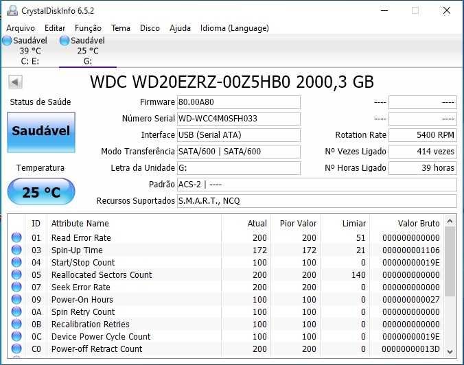 Disco Externo 3.5′ Western Digital Elements 2TB USB 3.0 Preto