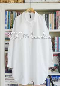 KappAhl xlnt biała dłuższa koszula bluzka bawełna L/44 nowa