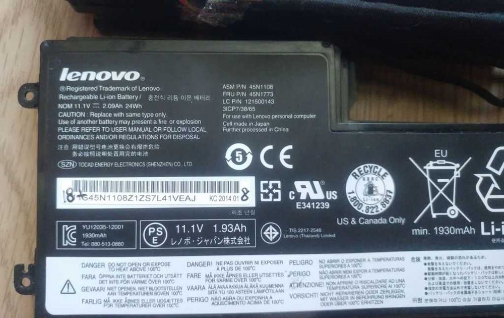 Оригинальная батарея Lenovo T440S T440 T450 T450s T460 X240 X240S X250
