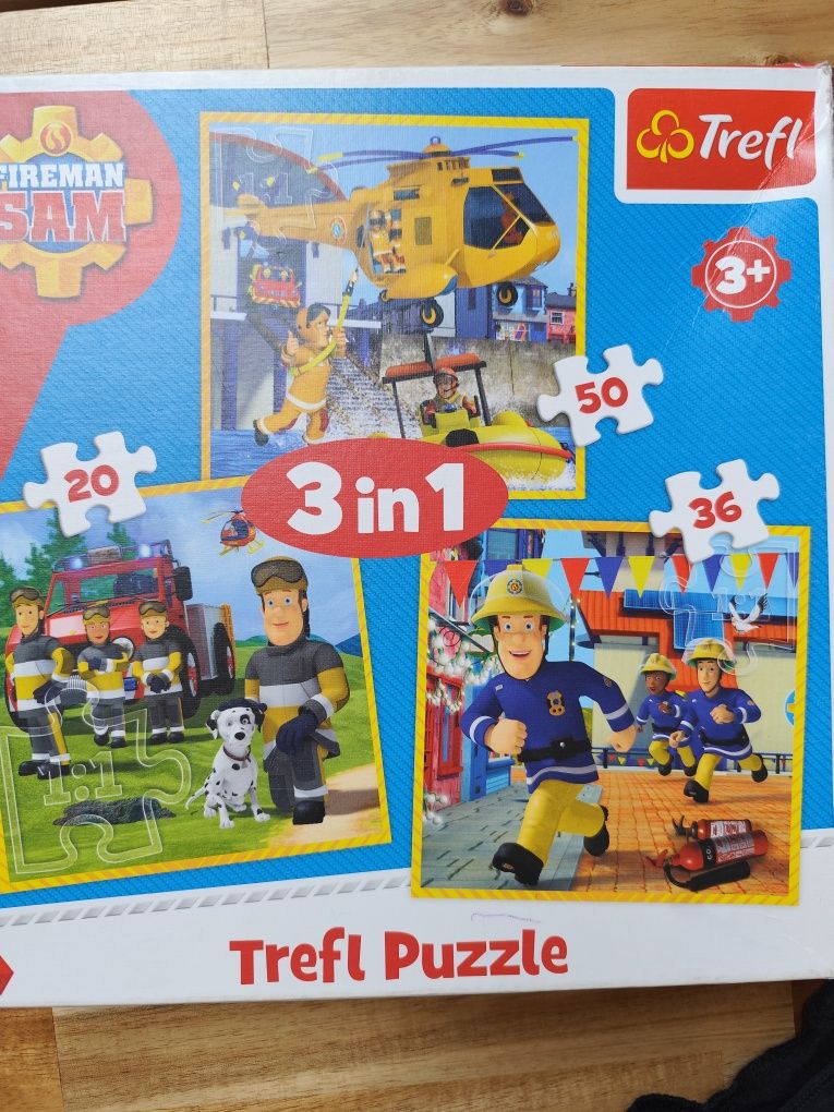 Puzzle Strażak Sam 3 obrazki