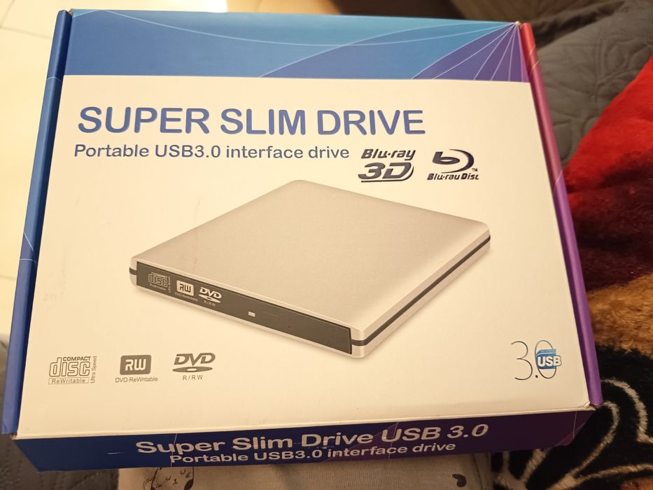 Leitor de cd, dvd e blueray. Novo!