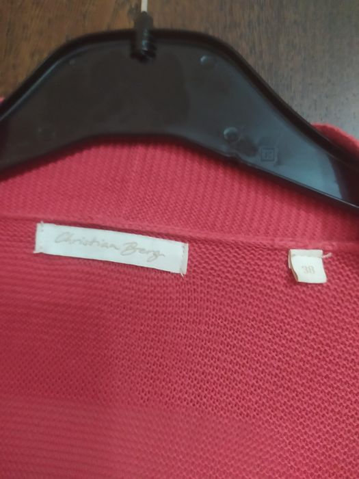 Sweter kardigan 38 M luźny oversize Christian Berg bawełniany długi
