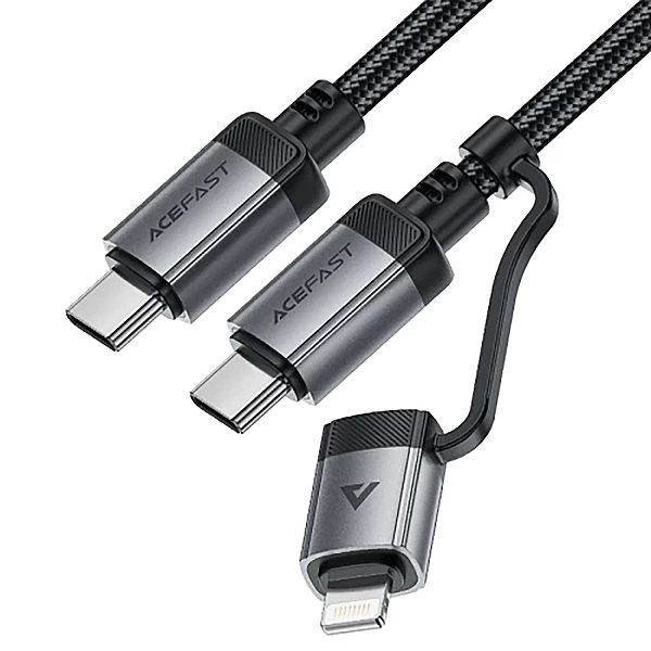 Kabel Acefast C20-01 USB-C - USB-C/Lightning 60W/30W 480Mb/s 3A 1.2m -