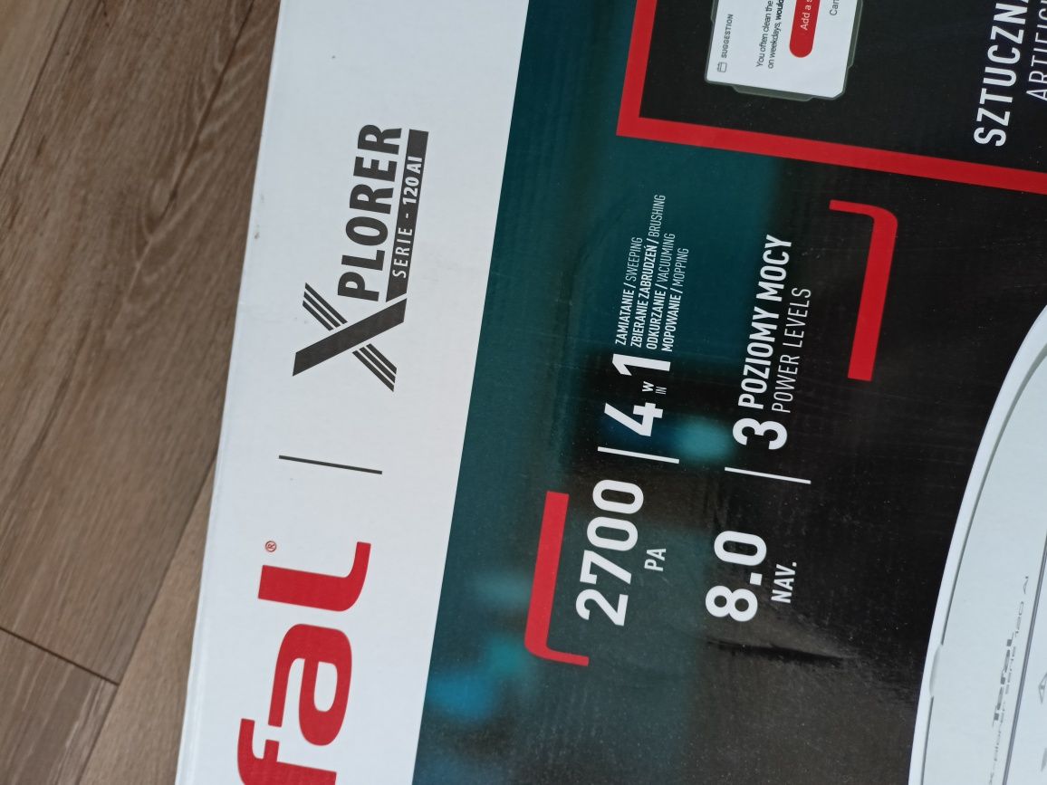 Robot sprzątający Tefal X-plorer serie 120 AI