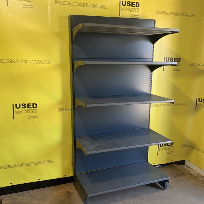Торговий пристінний стелаж з металевими полицями для магазина бу е опт