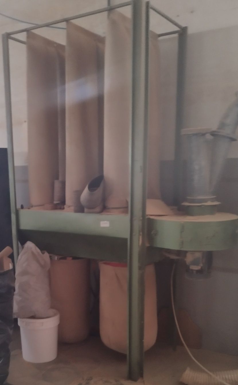 Aspiração  de 2 sacos com motor de 3 cv