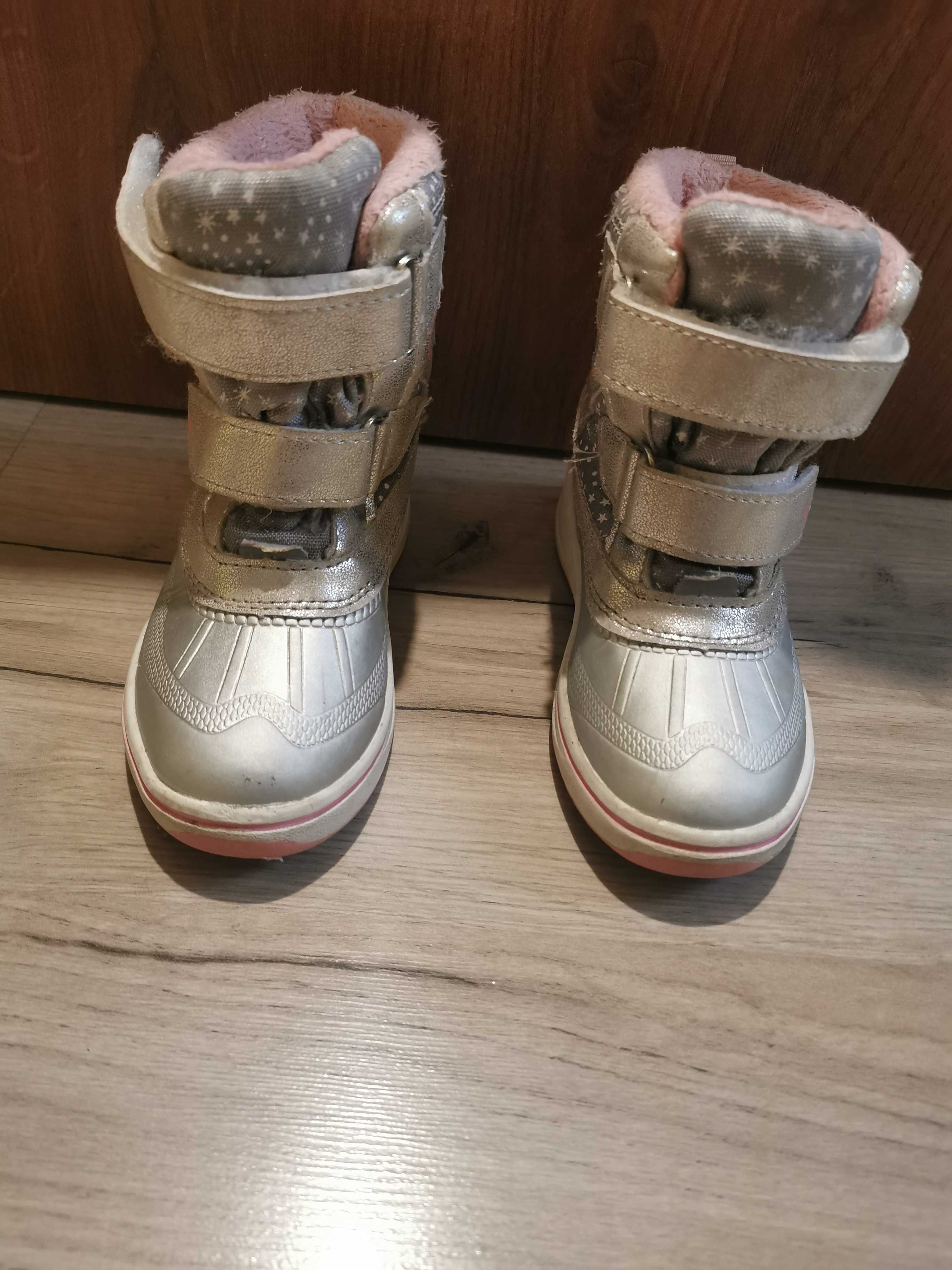 Kozaki dziewczynka na zimę buty 25