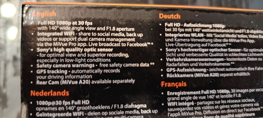 Dash Cam MiVue 786 ADAS WIFI GPS