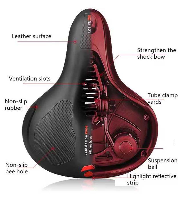 Седло мягкое амортизатор вентиляция эффект памяти м'яке сідло сидіння