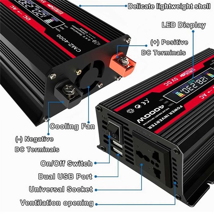 Inversor 12v 220v 4000w novo