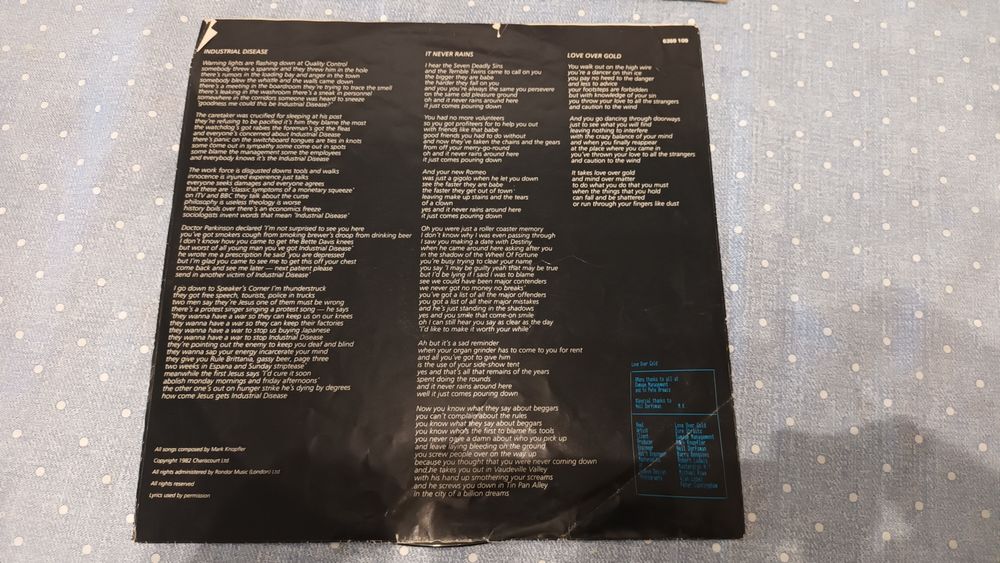 LP - Dire Straits - Love Over Gold