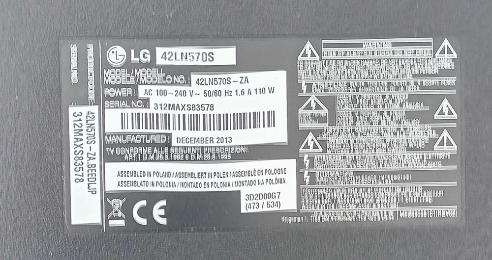 Telewizor LED LG 42LN570S
