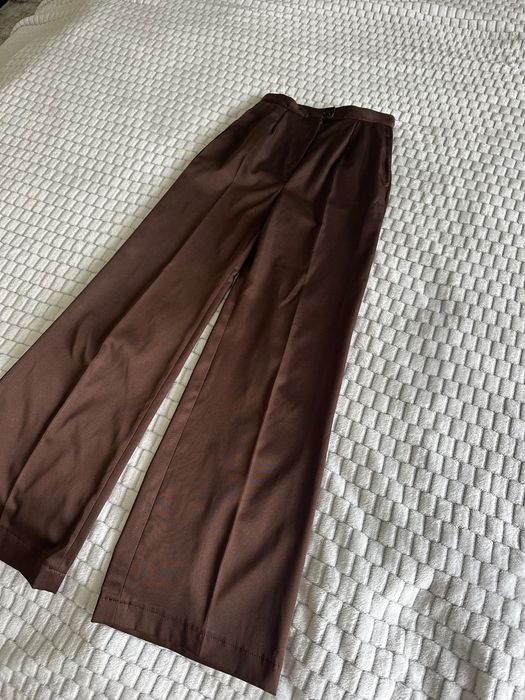 Класичні Штани Шоколадного Кольору,Висока Посадка xxs