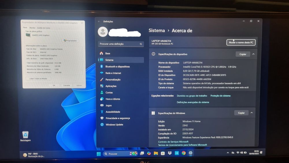 Pc portátil hp impecável