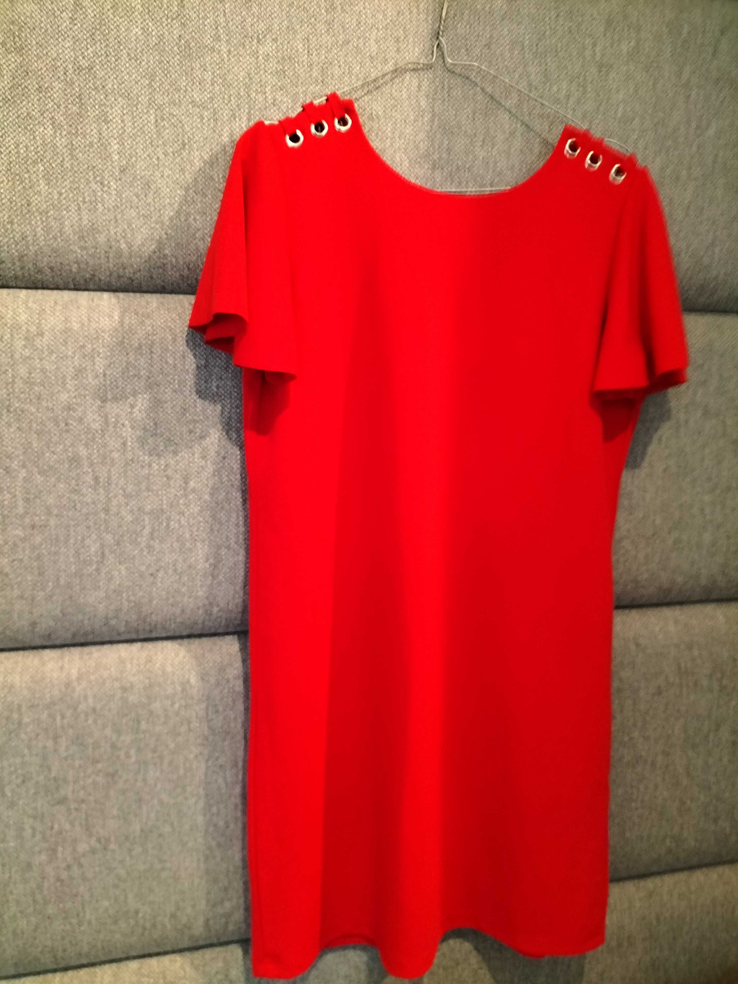 czerwona sukienka s/m