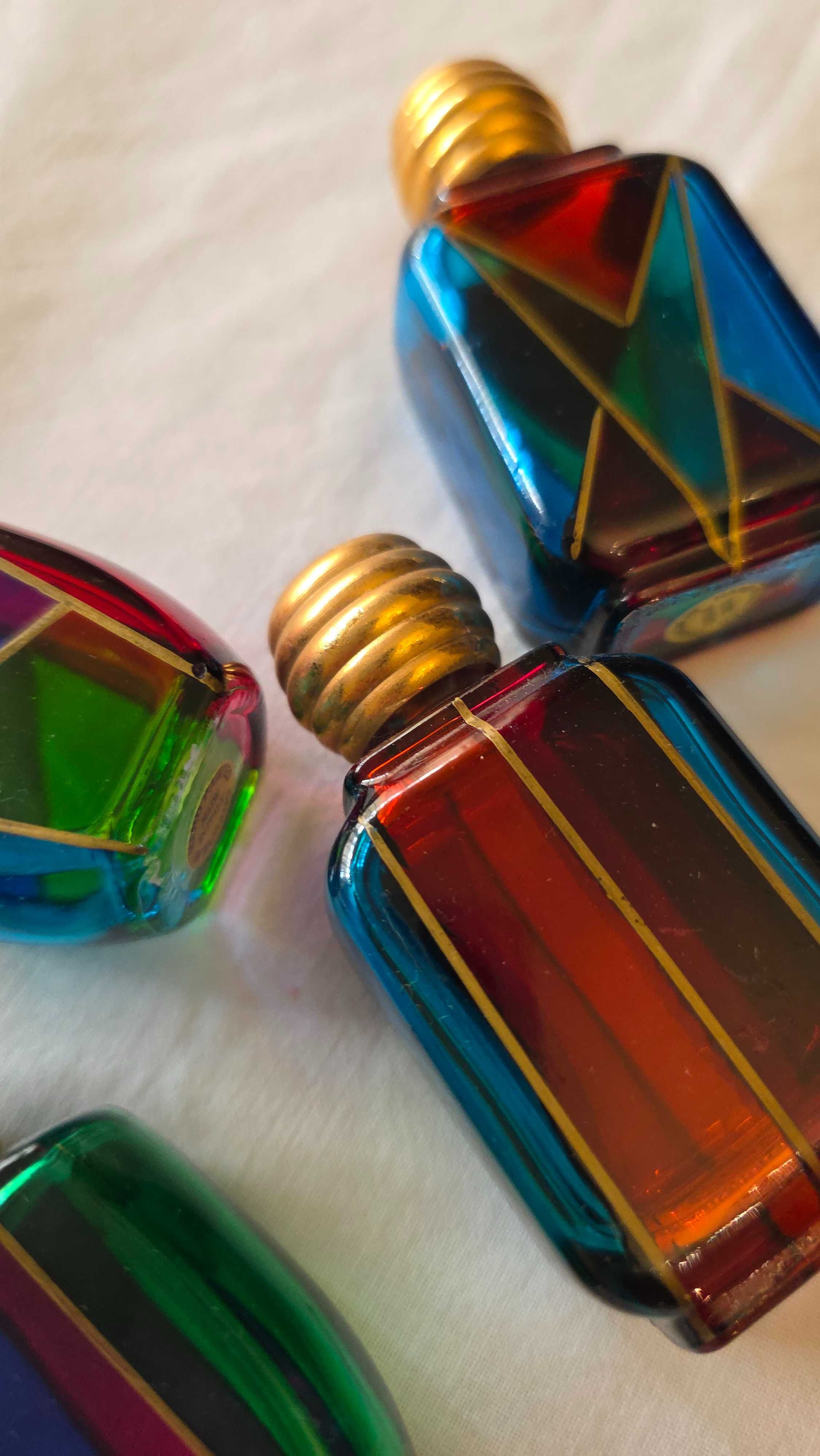 Frascos em Vidro colorido Pintado à mão MURANO (4 unidades)