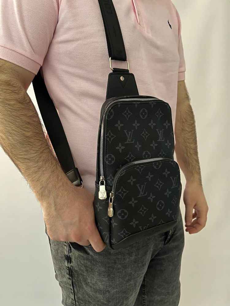 Мужская сумка через плечо LV/ Сумка-слинг/Барсетка чоловіча сумка