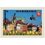 Pocztówka 3D Warszawa Plac Zamkowy