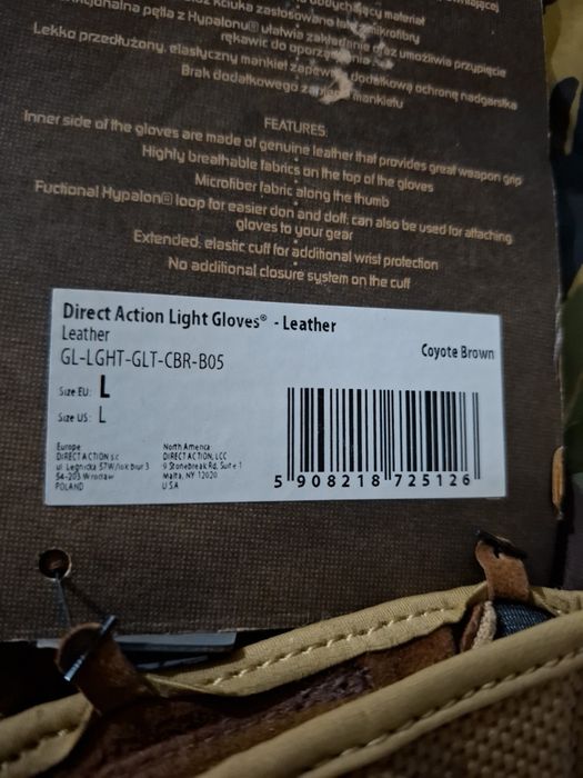 Rekawiczki Direct Action Light Glove L
