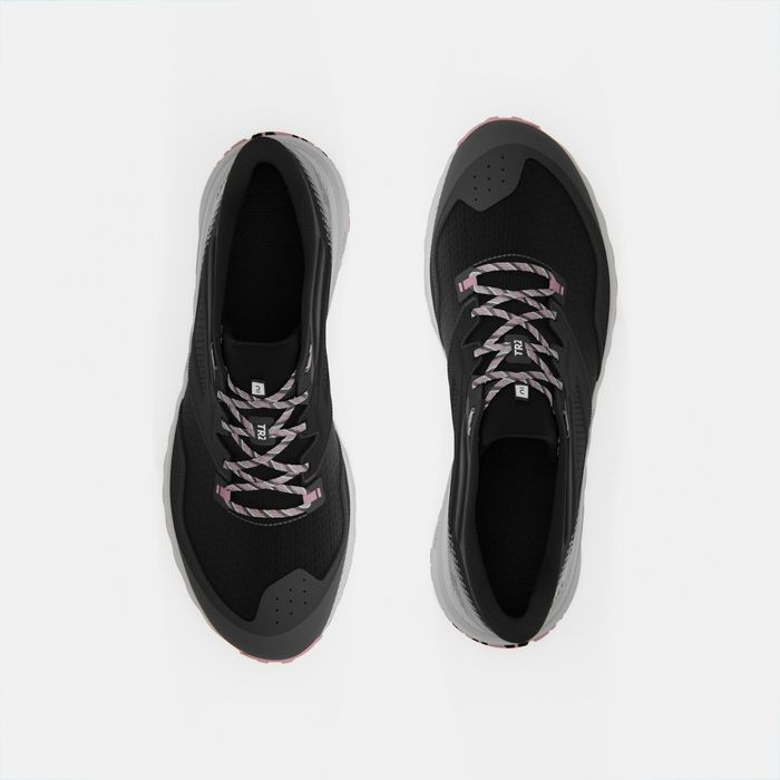 CALÇADO DE TRAIL RUNNING MULHER TR2 Cinzento Carbono/Botão de Rosa