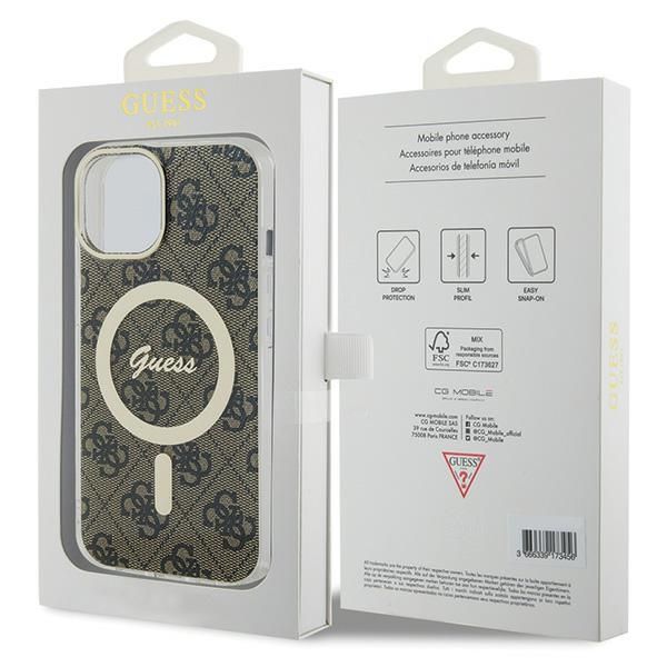 Guess GUHMP15SH4STW iPhone 15 / 14 / 136.1" brązowy/brown hardcase I