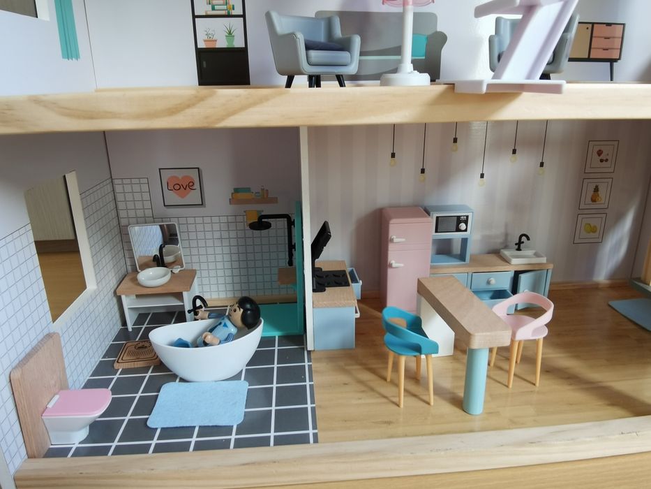 Casinhas de bonecas madeira