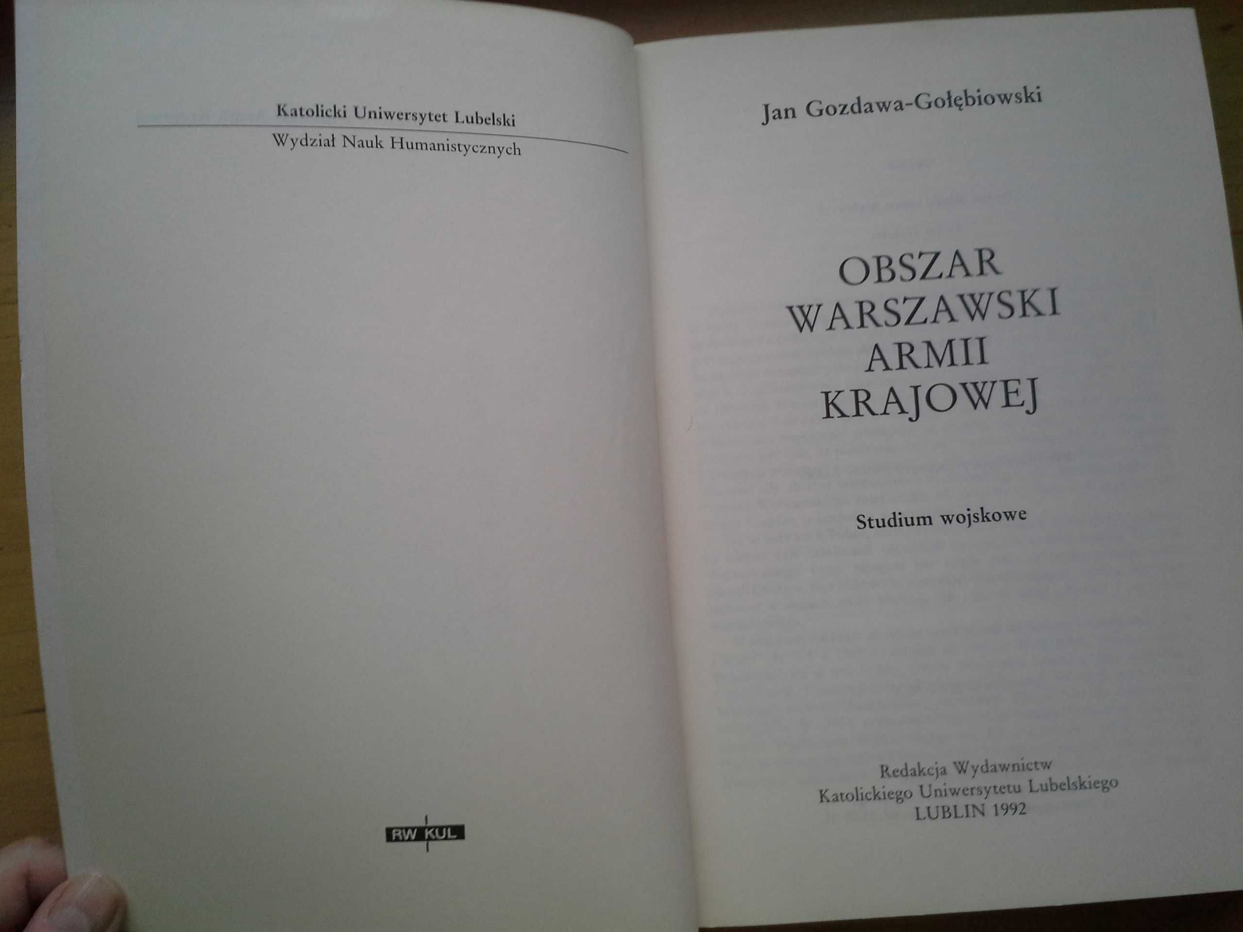 Obszar Warszawski Armii Krajowej, Jan Gozdawa-Gołębiowski