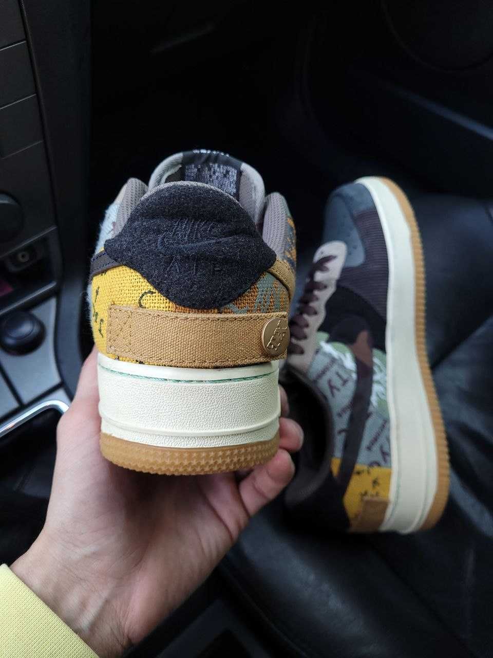 Кожаные кроссовки Nike Air Force 1 Low Travis Scott Cactus Оригинал