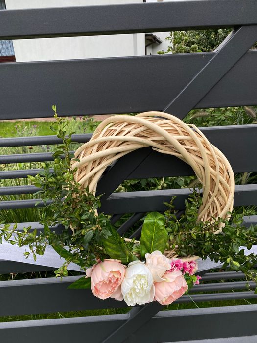 Wiklinowe wianki dekoracja domu wesele korona