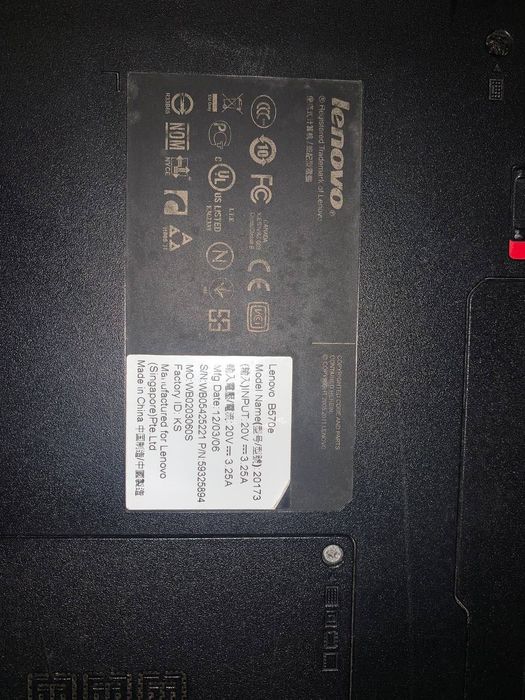 б/у ноутбук марки Lenovo, модель В570е