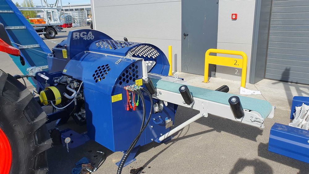 Piło-Łuparka Tajfun RCA 400 Joy opcja  Stół podawczy, Odciąg trocin