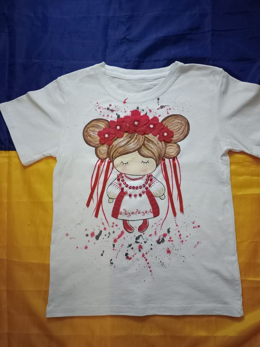 Патріотична дитяча футболка авторський розпис