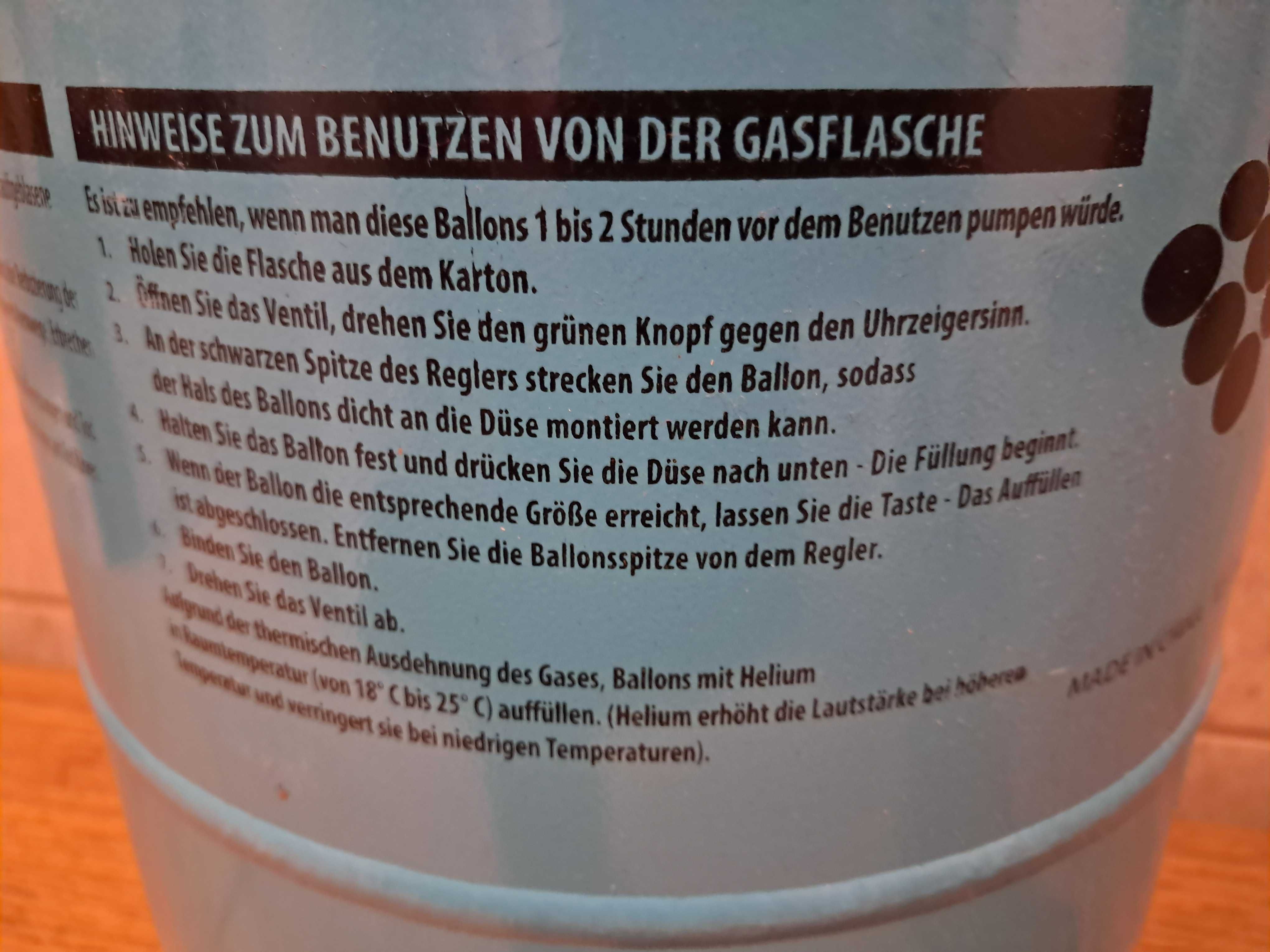 Zbiornik metalowy 13,4L po helu (nie do powtórnego napełniania!) DIY