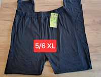 Nowe leginsy getry damskie wygodne 5/6 XL czarne miękkie bambusowe