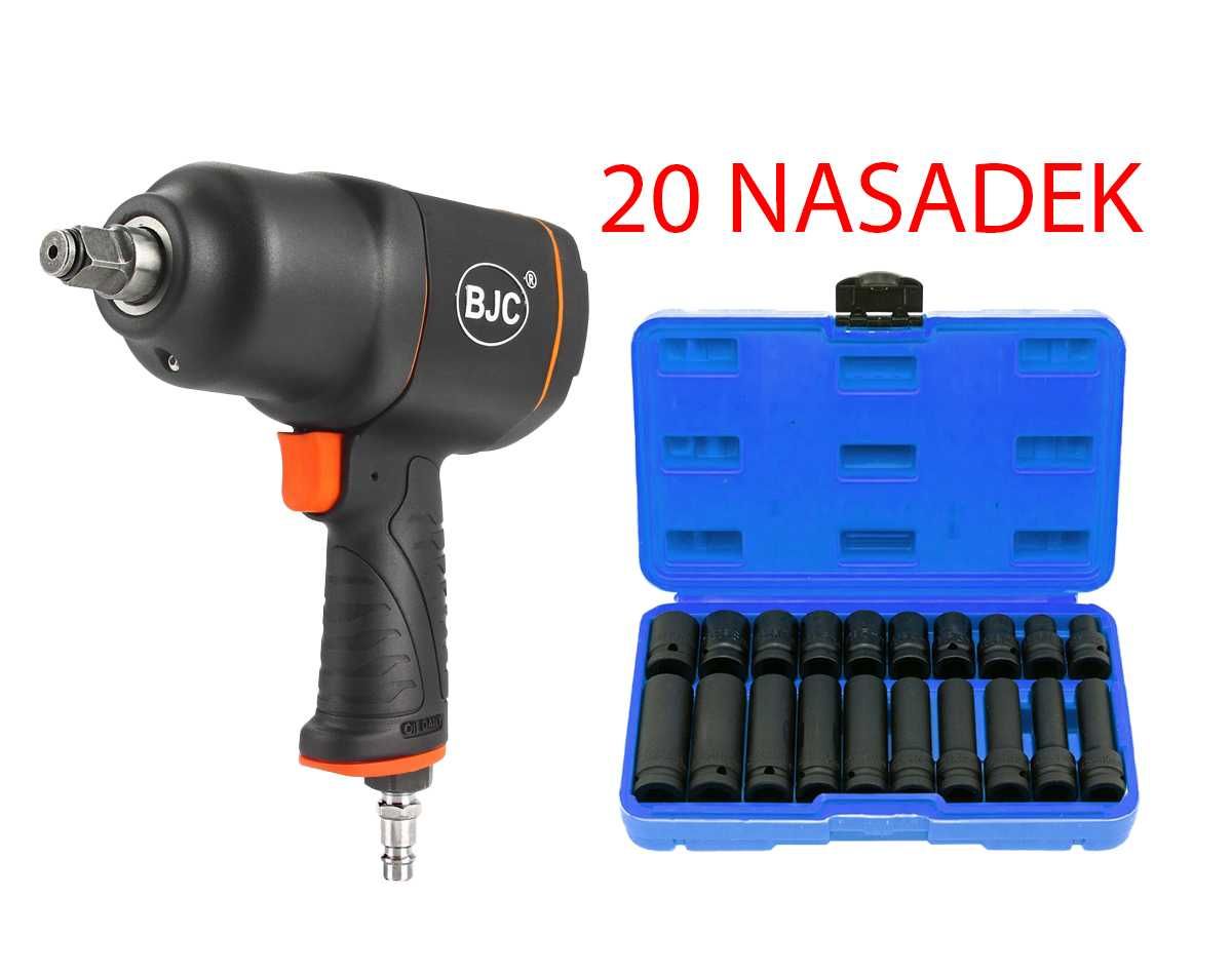 NOWY ! Mocny Pistolet Pneumatyczny 20 Nasadek Udarowych 10-19MM OKAZJA
