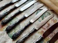 Нові ножі, ложки та виделки з мельхіору часів СРСР, емальо