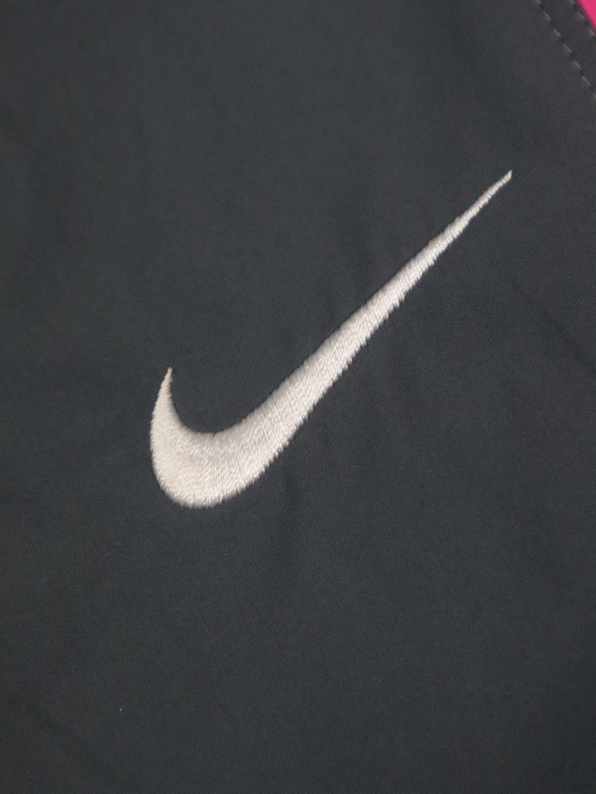 Vintage Retro Nike swoosh pants szare dresy spodnie dresowe szelesty