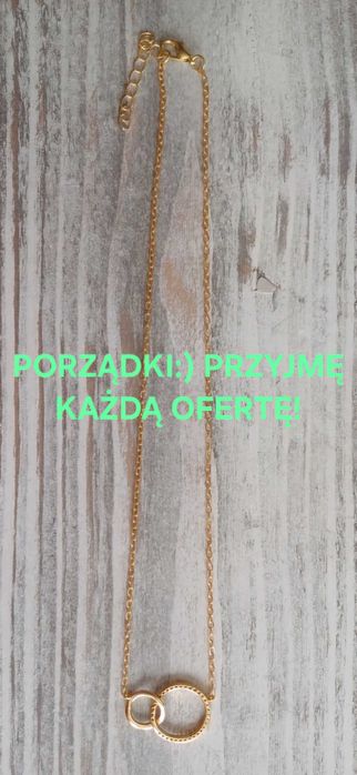 Nowy wisiorek w kolorze złotym z kołami, celebrytka