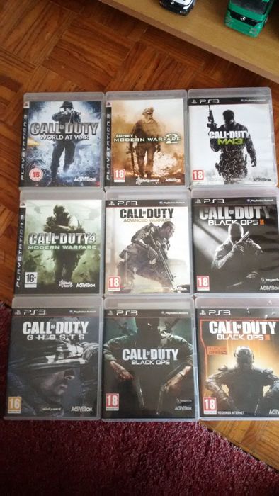 Colecção/lote 9 jogos Call of Duty ps3