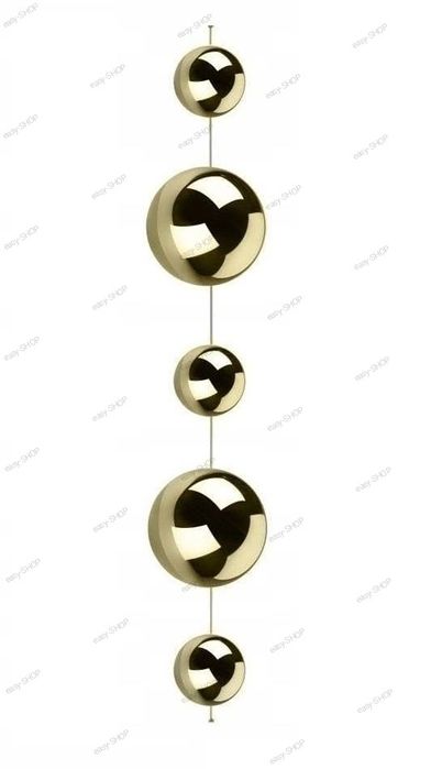 Złote kule girlanda do okna 100 cm