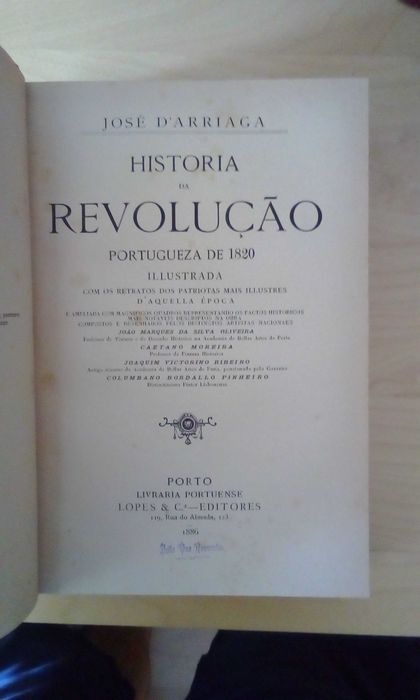 História da Revolução Portuguesa de 1820 - José de Arriaga (4 Volumes)