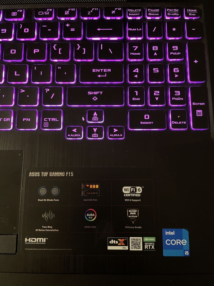 Laptoo TUF Gaming F15, RTX3050