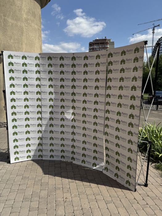 Мобільний виставковий стенд увігнутий Pop-Up 300x230см 4x3 поп-ап