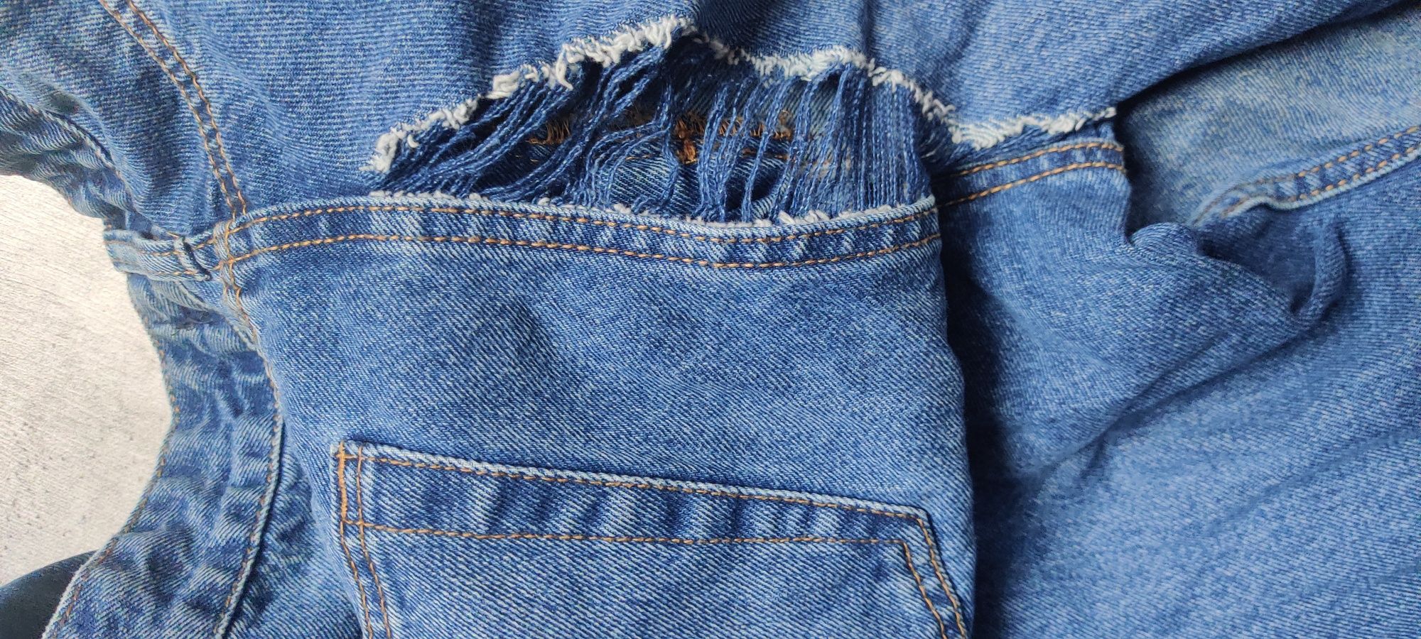 Jeans materiał jeansowy spodnie na przeróbki tkanina