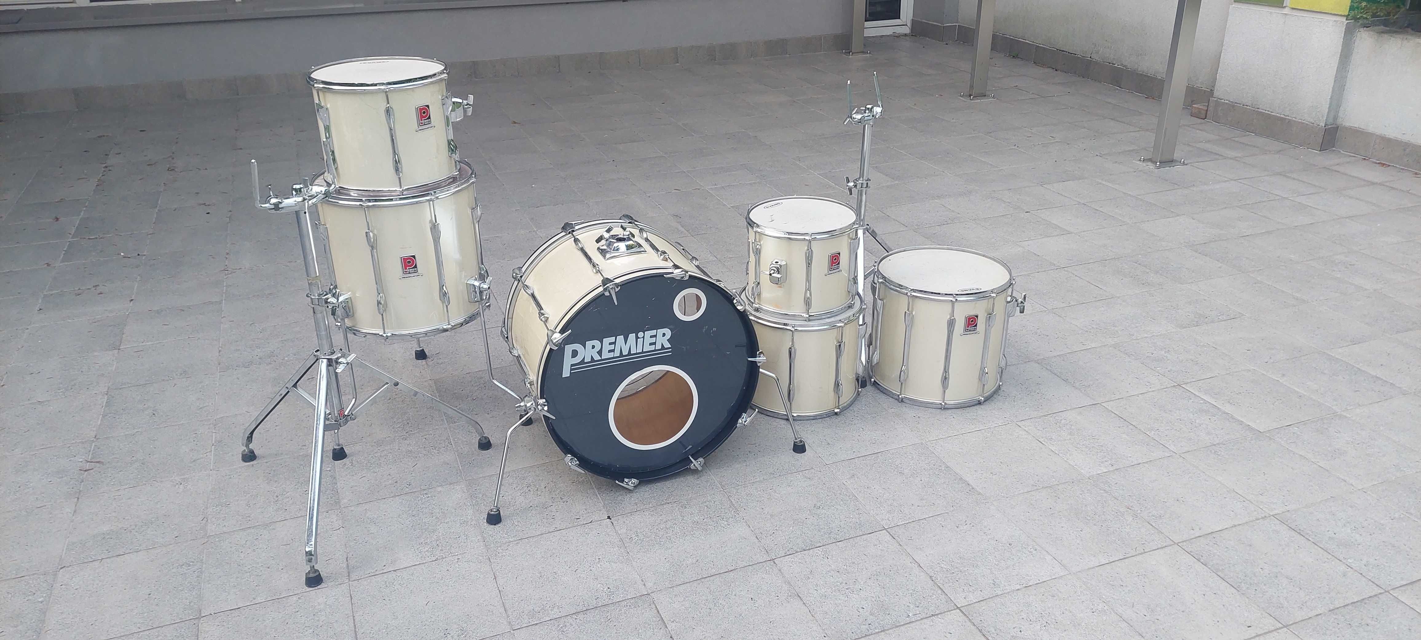 Perkusja Premier RESONATOR Vintage + hardware przełom lat 80-90-tych.